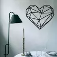 Väggdekor Metall Wallity Heart Black Metall 47x40 cm - Dekorationer, prydnadsföremål - 8682870853317 - 2