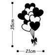 Väggdekor Metall Wallity Balloons Svart Metall 21x35 cm - Dekorationer, prydnadsföremål - 8681875514797 - 3