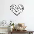 Väggdekor Metall Wallity Heart Svart Metall 47x40 cm - Dekorationer, prydnadsföremål - 8681875451047 - 2