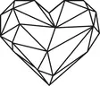 Väggdekor Metall Wallity Heart Svart Metall 47x40 cm - Dekorationer, prydnadsföremål - 8681875451047 - 3