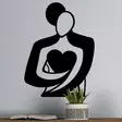 Väggdekor Metall Wallity Love Svart Metall 70x0,15x52 cm - Dekorationer, prydnadsföremål - 8683342204187 - 2