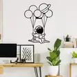 Väggdekor Metall Wallity Astronaut 1 Svart Metall 44x70 cm - Dekorationer, prydnadsföremål - 8683743438907 - 3