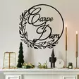 Väggdekor Metall Wallity Carpe Diem Svart Metall 56x56 cm - Dekorationer, prydnadsföremål - 8684282360537 - 3