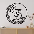 Väggdekor Metall Wallity Carpe Diem Svart Metall 56x56 cm - Dekorationer, prydnadsföremål - 8684282360537 - 2
