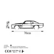 Väggdekor Metall Wallity Chevrolet Camaro Silhouette Svart Metall 70x18 cm - Dekorationer, prydnadsföremål - 8683743841837 - 5