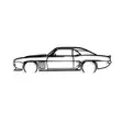 Väggdekor Metall Wallity Chevrolet Camaro Silhouette Svart Metall 70x18 cm - Dekorationer, prydnadsföremål - 8683743841837 - 1