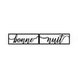 Väggdekor Metall Wallity Bonne Nuit 1 Svart Metall 90x15 cm - Dekorationer, prydnadsföremål - 8681875514667 - 1