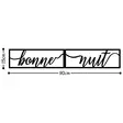 Väggdekor Metall Wallity Bonne Nuit 1 Svart Metall 90x15 cm - Dekorationer, prydnadsföremål - 8681875514667 - 3