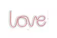 Dekorativ Led Väggbelysning Wallity Love Rosa Plast 37x19 cm - Ljussmycken och ljusfigurer - 8682870288997 - 9