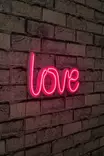Dekorativ Led Väggbelysning Wallity Love Rosa Plast 37x19 cm - Ljussmycken och ljusfigurer - 8682870288997 - 3