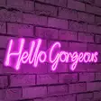 Dekorativ Led Väggbelysning Wallity Hello Gorgeous Rosa Plast 74x17 cm - Ljussmycken och ljusfigurer - 8682870288447 - 2