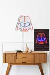 LED Väggdekor Wallity Darth Vader Röd Blå Plast 38x36 cm - Ljussmycken och ljusfigurer - 8683342475877 - 5