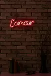 Dekorativ Led Väggbelysning Wallity L'amour Röd Plast 41x18 cm - Ljussmycken och ljusfigurer - 8682870655447 - 4