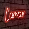 Dekorativ Led Väggbelysning Wallity L'amour Röd Plast 41x18 cm - Ljussmycken och ljusfigurer - 8682870655447 - 2
