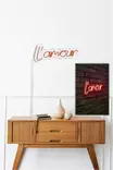 Dekorativ Led Väggbelysning Wallity L'amour Röd Plast 41x18 cm - Ljussmycken och ljusfigurer - 8682870655447 - 5
