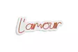 Dekorativ Led Väggbelysning Wallity L'amour Röd Plast 41x18 cm - Ljussmycken och ljusfigurer - 8682870655447 - 1