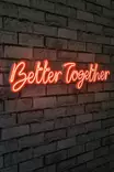 Dekorativ Led Väggbelysning Wallity Better Together Röd Plast 84x16 cm - Ljussmycken och ljusfigurer - 8682870287457 - 3