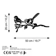 Metalldekoration Aberto Design Bird On The Branch Svart Metall 50x26 cm - Trädgårdsdekorationer - 8684282826927 - 6