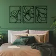 Väggdekor Metall Wallity Erbas-1 Svart Metall 30x45 cm 3 Delar - Dekorationer, prydnadsföremål - 8684282418917 - 3