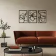 Väggdekor Metall Wallity Erbas-1 Svart Metall 30x45 cm 3 Delar - Dekorationer, prydnadsföremål - 8684282418917 - 5