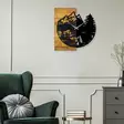 Väggklocka Wallity Wooden Clock Valnöt/Svart Trä Metall 56x3x58 cm - Väggklockor - 8683342204507 - 4