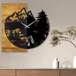 Väggklocka Wallity Wooden Clock Valnöt/Svart Trä Metall 56x3x58 cm - Väggklockor - 8683342204507 - 2