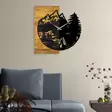 Väggklocka Wallity Wooden Clock Valnöt/Svart Trä Metall 56x3x58 cm - Väggklockor - 8683342204507 - 3