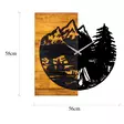 Väggklocka Wallity Wooden Clock Valnöt/Svart Trä Metall 56x3x58 cm - Väggklockor - 8683342204507 - 7