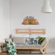 Väggdekor Trä Wallity Svart Valnöt Metall Trä 74x37 cm - Dekorationer, prydnadsföremål - 8683743680337 - 3