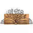 Väggdekor Trä Wallity Svart Valnöt Metall Trä 74x37 cm - Dekorationer, prydnadsföremål - 8683743680337 - 1
