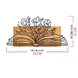 Väggdekor Trä Wallity Svart Valnöt Metall Trä 74x37 cm - Dekorationer, prydnadsföremål - 8683743680337 - 6