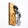 Väggdekor Trä Wallity Woman 2 Svart/Ljus Valnöt Trä/Metall 39x3x50 cm - Dekorationer, prydnadsföremål - 8683342445917 - 4