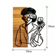 Väggdekor Trä Wallity Woman 2 Svart/Ljus Valnöt Trä/Metall 39x3x50 cm - Dekorationer, prydnadsföremål - 8683342445917 - 1