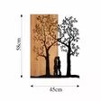 Väggdekor Trä Wallity Love Under The Tree Valnöt/Svart Trä/Metall 45x58 cm - Dekorationer, prydnadsföremål - 8683342993067 - 1