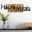 Väggdekor Trä Wallxpert Hakuna Matata Svart Trä 108x3x30 cm - Dekorationer, prydnadsföremål - 8683342260787 - 2