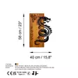 Väggdekor Trä Wallity Dragon Valnöt/Svart Trä 40x58x3 cm - Dekorationer, prydnadsföremål - 8684282397397 - 7