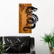 Väggdekor Trä Wallity Dragon Valnöt/Svart Trä 40x58x3 cm - Dekorationer, prydnadsföremål - 8684282397397 - 2