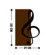Väggdekor Trä Wallity Treble Clef Valnöt/Svart Trä/Metall 39x58 cm - Dekorationer, prydnadsföremål - 8681875602487 - 3
