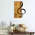 Väggdekor Trä Wallity Treble Clef Valnöt/Svart Trä/Metall 39x58 cm - Dekorationer, prydnadsföremål - 8681875602487 - 2