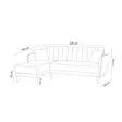 Hörnbäddsoffa Atelier del Sofa Aqua Cream Linne 225x150x85 cm - Soffor - 8681875324037 - 8