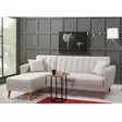 Hörnbäddsoffa Atelier del Sofa Aqua Cream Linne 225x150x85 cm - Soffor - 8681875324037 - 2
