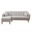 Hörnbäddsoffa Atelier del Sofa Aqua Cream Linne 225x150x85 cm - Soffor - 8681875324037 - 1