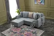 Hörnbäddsoffa Atelier del Sofa Aydam Blå Polyester 215x150x80 cm - Soffor - 8683342169417 - 3