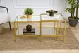 Soffbord Hanah Home Sevay Guld Härdat Glas 90x44x45 cm 50x49x50 cm - Soffbord - 8683742475187 - 3
