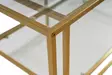 Soffbord Hanah Home Sevay Guld Härdat Glas 90x44x45 cm 50x49x50 cm - Soffbord - 8683742475187 - 8