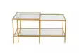Soffbord Hanah Home Sevay Guld Härdat Glas 90x44x45 cm 50x49x50 cm - Soffbord - 8683742475187 - 1