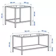 Soffbord Hanah Home Sevay Guld Härdat Glas 90x44x45 cm 50x49x50 cm - Soffbord - 8683742475187 - 9