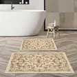 Badrumsmatta Set Mijölnir Flerfärgad 100% Polyester Halkfri Antibakteriell 50x60 cm & 60x100 cm - Badrumsmattor och våtrumsmattor - 8683342420587 - 2