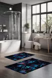 Badrumsmatta Set Mijölnir Flerfärgad 100% Polyester Halkfri Antibakteriell 40x60 cm & 60x100 cm - Badrumsmattor och våtrumsmattor - 8684283196227 - 2
