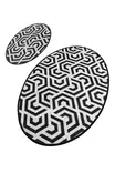 Badrumsmatta Set Mijölnir Flerfärgad 100% Polyester Antiallergisk Halkfri 50x60 cm & 60x100 cm - Badrumsmattor och våtrumsmattor - 8681875272147 - 1